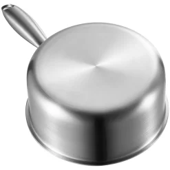 VEVOR 1.5 QT Saucepan, Stainless Steel Saucepan with Glass Lid, Multipurpose Nonstick Stainless Steel Small Cooking Sauce Pot with Ergonomic Handle, Friendly for Oven, Dishwasher, Induction Cooker