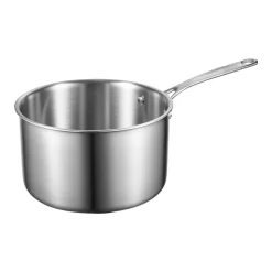 VEVOR 4 QT Saucepan, Stainless Steel Saucepan with Glass Lid, Multipurpose Nonstick Stainless Steel Small Cooking Sauce Pot with Ergonomic Handle, Friendly for Oven, Dishwasher, Induction Cooker
