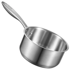 VEVOR 1.5 QT Saucepan with Steamer, Stainless Steel Saucepan with Glass Lid, Multipurpose Nonstick Stainless Steel Sauce Pot with Ergonomic Handle, Friendly for Oven, Dishwasher, Induction Cooker