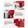 VEVOR 5.3+4.2 Qt Tilt Head Stand Mixer 400W Electric Dough Mixer, 3 Speeds Food Kitchen Mixer with Stainless Steel Bowl, Splash Guard, Dough Hook, Whisk, Beater, for Baking Mixing Whipping