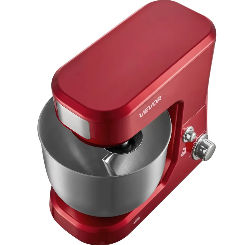 VEVOR 5.3+4.2 Qt Tilt Head Stand Mixer 400W Electric Dough Mixer, 3 Speeds Food Kitchen Mixer with Stainless Steel Bowl, Splash Guard, Dough Hook, Whisk, Beater, for Baking Mixing Whipping