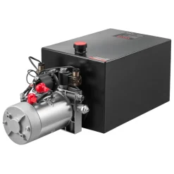 VEVOR 20 Quart Hydraulic Power Unit, Double Acting Dump Trailer Pump, 3200 PSI Max Relief Pressure & 0.91 GPM Flow Rate, DC 12V Hydraulic Pump with Metal Reservoir for Dump Trailer Car Lifting