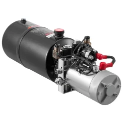 VEVOR 4 Quart Hydraulic Power Unit, Double Acting Dump Trailer Pump, 3200 PSI Max Relief Pressure & 0.91 GPM Flow Rate, DC 12V Hydraulic Pump with Metal Reservoir for Dump Trailer Car Lifting, White