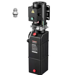 VEVOR 15 Quart Hydraulic Pump, 2.2KW Hydraulic Motor Dump Trailer Pump Single Acting, 3200 PSI Max Relief Pressure, 1.7 GPM Flow Rate, AC220-240V Hydraulic Power Unit Car Lift (Vertical Installation)