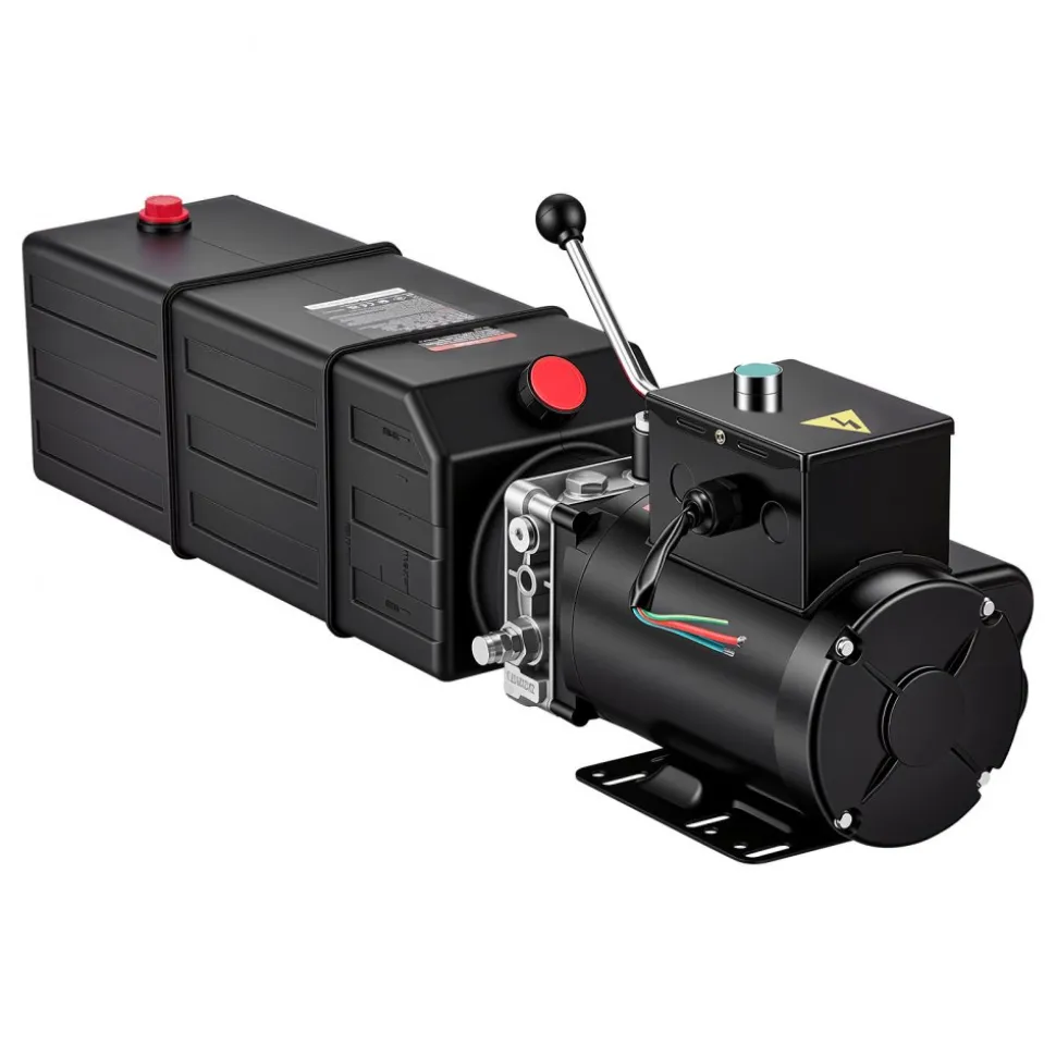 VEVOR 15 Quart Hydraulic Pump, 2.2KW Hydraulic Motor Dump Trailer Pump Single Acting, 3200 PSI Max Relief Pressure, 1.7 GPM Flow Rate, AC220-240V Hydraulic Power Unit Car Lift (Vertical Installation)