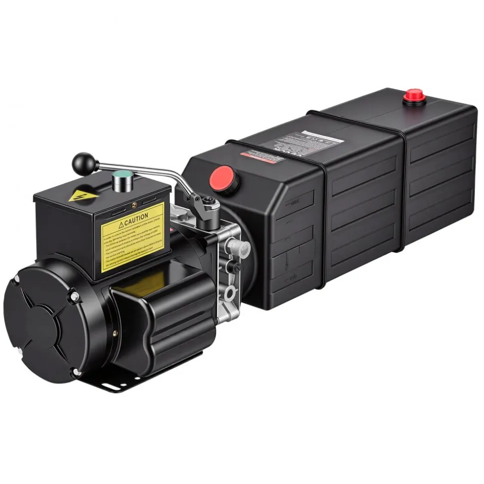 VEVOR 14 Quart Hydraulic Pump, 2.2KW Hydraulic Dump Trailer Pump Single Acting, 3200 PSI Max Relief Pressure, 1.7 GPM Flow Rate, AC220-240V Hydraulic Power Unit Car Lift (Vertical Installation)