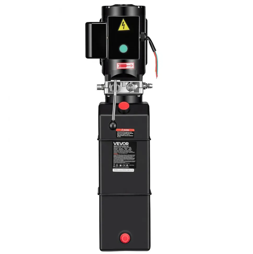 VEVOR 14 Quart Hydraulic Pump, 2.2KW Hydraulic Dump Trailer Pump Single Acting, 3200 PSI Max Relief Pressure, 1.7 GPM Flow Rate, AC220-240V Hydraulic Power Unit Car Lift (Vertical Installation)