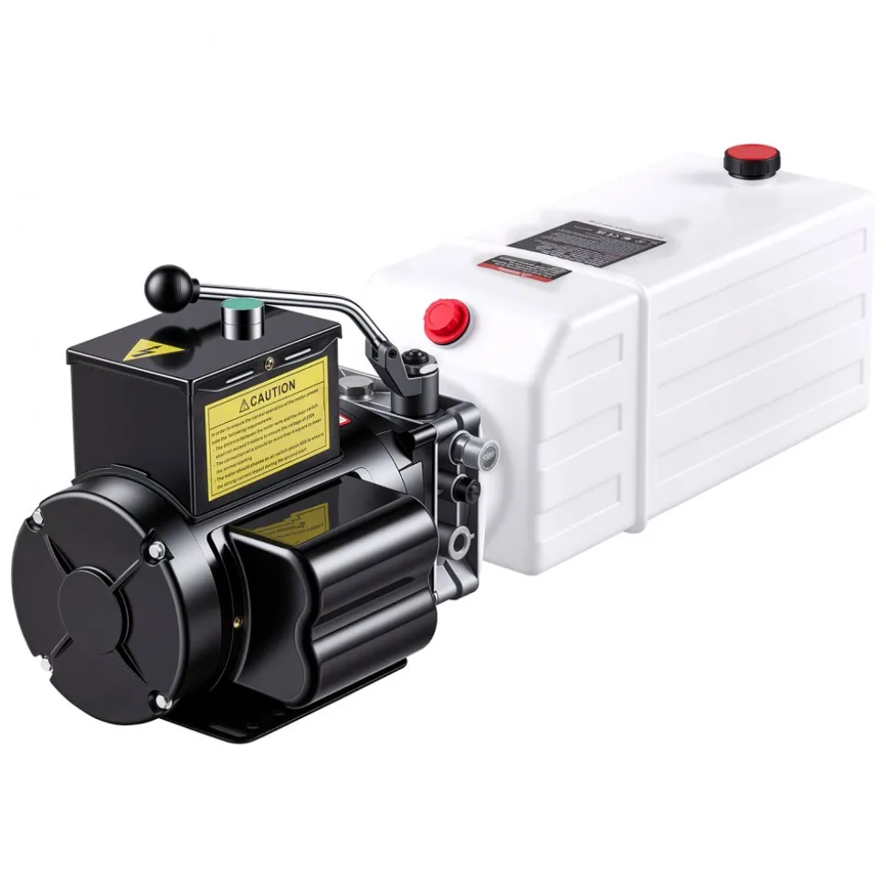 VEVOR 15 Quart Hydraulic Pump, 2.2KW Hydraulic Dump Trailer Pump Single Acting, 3200 PSI Max Relief Pressure, 1.7 GPM Flow Rate, AC220-240V Hydraulic Power Unit Car Lift (Vertical Installation)