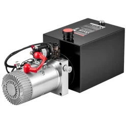 VEVOR 8 Quart Hydraulic Pump, Single Acting Hydraulic Power Unit, 3200 PSI Max Relief Pressure, 0.91 GPM Flow Rate, DC12V 1.6KW Power Unit for Dump Trailer Car Lifting (Horizontal Installation)