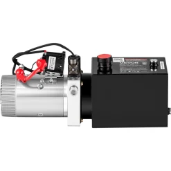 VEVOR 4 Quart Hydraulic Pump, Single Acting Hydraulic Power Unit, 3200 PSI Max Relief Pressure, 0.91 GPM Flow Rate, DC12V 1.6KW Power Unit for Dump Trailer Car Lifting (Horizontal Installation)