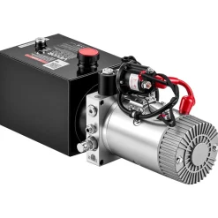 VEVOR 4 Quart Hydraulic Pump, Single Acting Hydraulic Power Unit, 3200 PSI Max Relief Pressure, 0.91 GPM Flow Rate, DC12V 1.6KW Power Unit for Dump Trailer Car Lifting (Horizontal Installation)