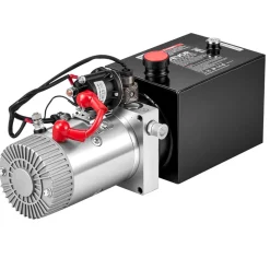 VEVOR 4 Quart Hydraulic Pump, Single Acting Hydraulic Power Unit, 3200 PSI Max Relief Pressure, 0.91 GPM Flow Rate, DC12V 1.6KW Power Unit for Dump Trailer Car Lifting (Horizontal Installation)