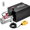 VEVOR 20 Quart Hydraulic Pump, Single Acting Hydraulic Power Unit, 3200 PSI Max Relief Pressure, 0.91 GPM Flow Rate, DC12V 1.6KW Power Unit for Dump Trailer Car Lifting (Horizontal Installation)