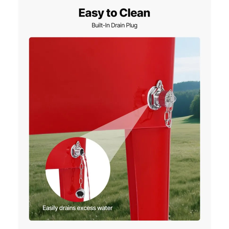 VEVOR 80 Quart Rolling Ice Chest, Holds up to 50 Bottles / 110 Cans, Portable Patio Party Bar Drink Cooler Cart with 4 Swivel Casters (2 with Brakes), Beverage Cooler Trolley with Bottle Opener, Red