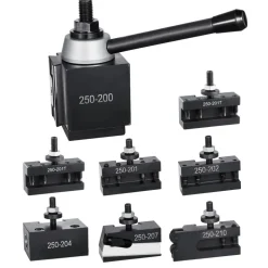 VEVOR Quick Change Tool Post Set, 8 Pcs, Includes Lathe Tool Holders, Piston Type Tool Post with Turning Tool Holder Accessories, for Mini Lathe & Metal Lathe 10