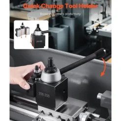 VEVOR Quick Change Tool Post Set, 8 Pcs, Includes Lathe Tool Holders, Piston Type Tool Post with Turning Tool Holder Accessories, for Mini Lathe & Metal Lathe 10