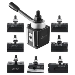 VEVOR Quick Change Tool Post Set, 8 Pcs, Includes Lathe Tool Holders, Wedge Type Tool Post with Turning Tool Holder Accessories, Fit for Mini Lathe & Metal Lathe 6