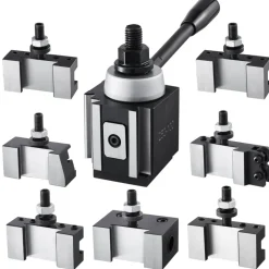 VEVOR Quick Change Tool Post Set, 8 Pcs, Includes Lathe Tool Holders, Wedge Type Tool Post with Turning Tool Holder Accessories, Fit for Mini Lathe & Metal Lathe 6