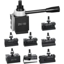 VEVOR Quick Change Tool Post Set, 8 Pcs, Includes Lathe Tool Holders, Wedge Type Tool Post with Turning Tool Holder Accessories, Fit for Mini Lathe & Metal Lathe 6