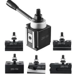 VEVOR Quick Change Tool Post Set, 6 Pcs, Includes Lathe Tool Holders, Piston Type Tool Post with Turning Tool Holder Accessories, Fit for Mini Lathe & Metal Lathe 6