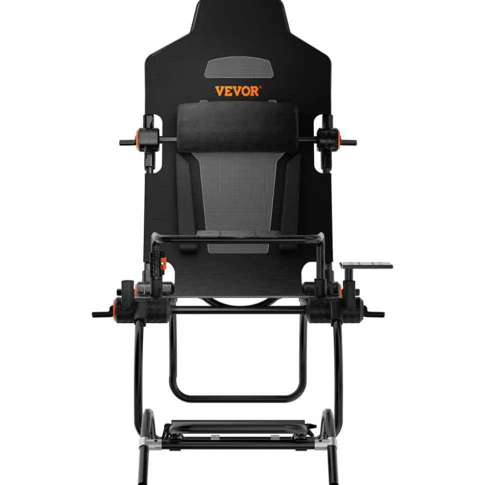 VEVOR Racing Wheel Stand Foldable For Logitech G923/G920/G29, Steering Wheel Stand & Foot Pedal Angle Adjustable,Portable Steel Driving Simulator Cockpit-Thrustmaster T248P, GT/Formula Mode Large Size