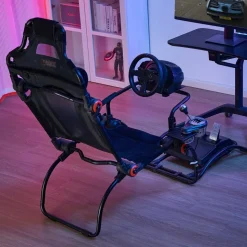 VEVOR Racing Wheel Stand Foldable For Logitech G923/G920/G29, Steering Wheel Stand & Foot Pedal Angle Adjustable,Portable Steel Driving Simulator Cockpit-Thrustmaster T248P, GT/Formula Mode Large Size