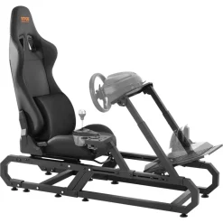VEVOR Racing Wheel Stand For Logitech G923/G920/G29, Heavy Duty Steel Driving Simulator Cockpit-Thrustmaster T248P, Steering Wheel Bracket Height & Foot Pedal Angle Adjustable,Max Load 330 LBS Compact