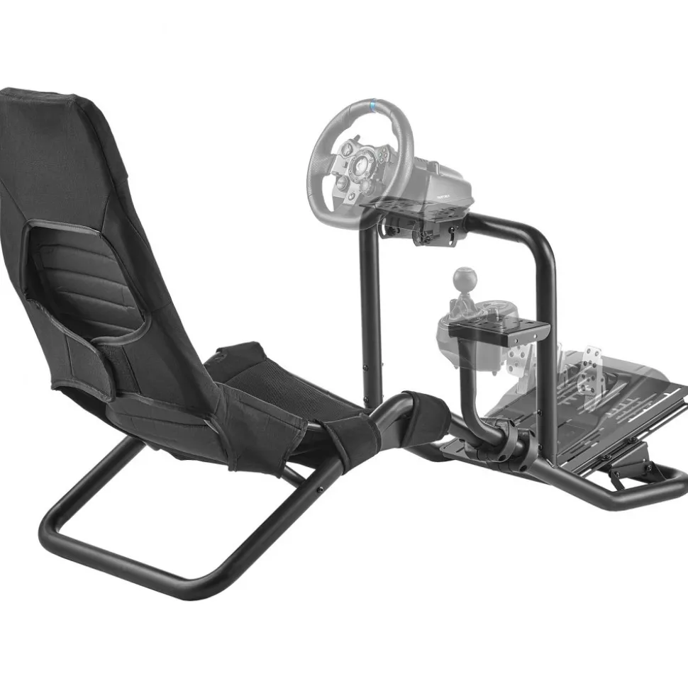 VEVOR Racing Wheel Stand, Heavy-Duty Integrated Simulator Cockpit Steering Stand, Fit Logitech G25,G27,G29,G920,G923, Thrustmaster T300RS,TX F458,T500RS,T3PA-PRO (F1/GT) and CSR Pedals, Black