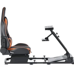VEVOR Racing Wheel Stand, Heavy-Duty Simulator Cockpit Steering Stand with Dual-Rail Dual-Arm, Fit Logitech G25,G27,G29,G920,G923, Thrustmaster T300RS,TX F458,T500RS,T3PA-PRO (F1/GT) and CSR Pedals