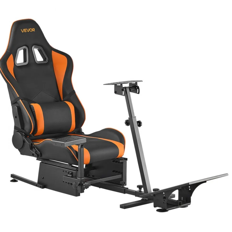 VEVOR Racing Wheel Stand, Heavy-Duty Simulator Cockpit Steering Wheel Stand, Fit Logitech G25, G27, G29, G920, G923, Thrustmaster T300RS, TX F458, T500RS, T3PA-PRO (F1/GT) and CSR Pedals