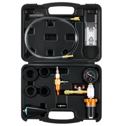 VEVOR Radiator Vacuum Refill Kit, Automotives Cooling System Vacuum & Purge Fill Tool with Gauge, Portable Radiator Coolant Filling Kit with Toolbox, Universal Fit for Most Cars Vans SUVs and Trucks