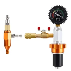 VEVOR Radiator Vacuum Refill Kit, Automotives Cooling System Vacuum & Purge Fill Tool with Gauge, Portable Radiator Coolant Filling Kit with Toolbox, Universal Fit for Most Cars Vans SUVs and Trucks