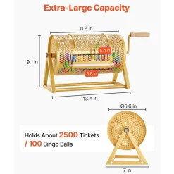 VEVOR Raffle Ticket Spinner, 11.6