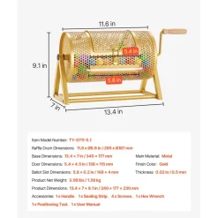 VEVOR Raffle Ticket Spinner, 11.6