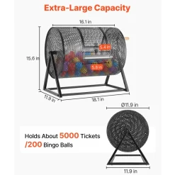 VEVOR Raffle Ticket Spinner, 16.1