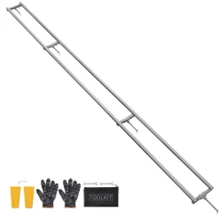 VEVOR Rail Mill Guide System, 12 ft 4 Crossbar Chainsaw Mill Kits, Aluminum Saw Milling Rails System Works with Chainsaw, 2 Wedges, Adjustable Rail Milling Guide Kit for Builders Woodworkers