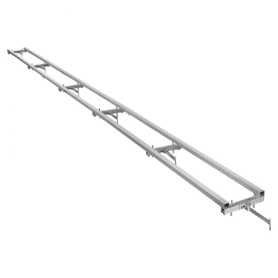 VEVOR Rail Mill Guide System, 15 ft 6 Crossbar Chainsaw Mill Kits, Aluminum Saw Milling Rails System Works with Chainsaw, 4 Wedges, Adjustable Rail Milling Guide Kit for Builders Woodworkers