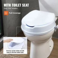 VEVOR Raised Toilet Seat, 4
