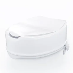 VEVOR Raised Toilet Seat, 5" Height Raised, 350 lbs Weight Capacity, for Round and Elongated Toilet, Twist Lock Installation,19.1" - 21.7" Adjustable Width, for Elderly, Handicap, Patient, Pregnant, M