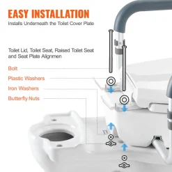 VEVOR Raised Toilet Seat, 3.5
