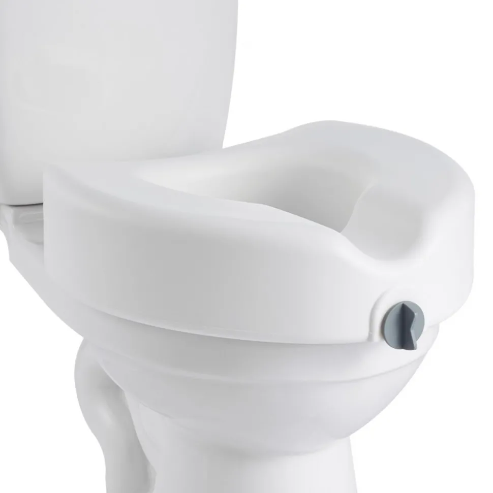VEVOR Raised Toilet Seat, 350 lbs Capacity, 5-Inch Lift Height, Commode Elevated Toilet Seat Riser with Enlarged Opening for Seniors, Elderly, Handicap, Disabled, Adults, Fits Elongated & Round Bowl
