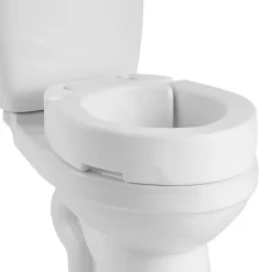 VEVOR Raised Toilet Seat, 300 lbs Load Capacity, 3.5-Inch Lift Height, Commode Elevated Toilet Seat Riser with Enlarged Opening for Seniors, Elderly, Handicap, Disabled, and Adults, Fits Round Bowl