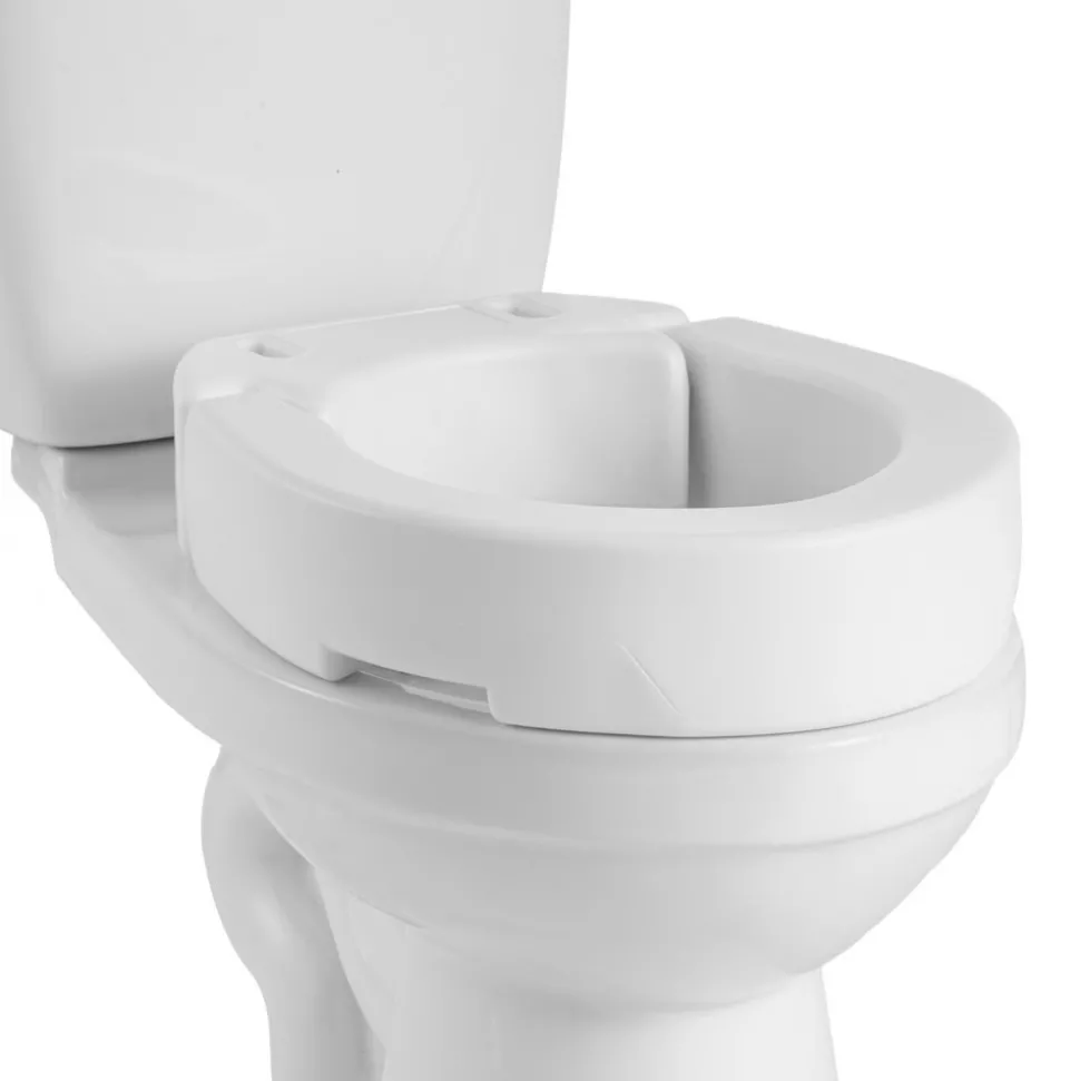 VEVOR Raised Toilet Seat, 300 lbs Load Capacity, 3.5-Inch Lift Height, Commode Elevated Toilet Seat Riser with Enlarged Opening for Seniors, Elderly, Handicap, Disabled, and Adults, Fits Round Bowl