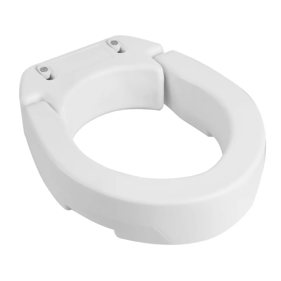 VEVOR Raised Toilet Seat, 300 lbs Load Capacity, 3.5-Inch Lift Height, Commode Elevated Toilet Seat Riser with Enlarged Opening for Seniors, Elderly, Handicap, Disabled, and Adults, Fits Round Bowl