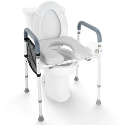 VEVOR Raised Toilet Seat, 7-Position Height Adjustment 19.3