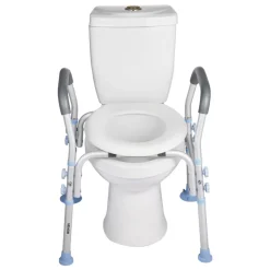 VEVOR Raised Toilet Seat with Arms, 300 lbs Load Capacity, Adjustable Height, Widened Commode Elevated Toilet Seat Riser with Handles and Splash Guard for Seniors, Elderly, Handicap, Disabled, Adults