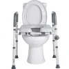 VEVOR Raised Toilet Seat with Arms, 400 lbs Load Capacity, Adjustable Height and Width, Commode Cushion Padded Elevated Toilet Seat Riser with Handles for Seniors, Elderly, Handicap, Disabled, Adults