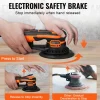 VEVOR Random Orbital Sander 6-Inch, 350W Brushless Orbital Sander, 10,000 PRM 6 Variable Speed Electric Palm Sander with 10PCS Sandpapers, Dust Connector & Hose for Woodworking Detailing Sanding