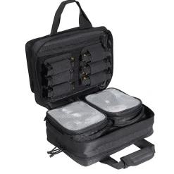 VEVOR Range Bag for 2 Pistols, Tactical Gun Bag with 2 Built-in Removable Pistol Bags & 6 Detachable Magazines, Gun Range Bag for Outdoor Hunting Shooting, Lockable Carrying Handgun Bag Case, Black