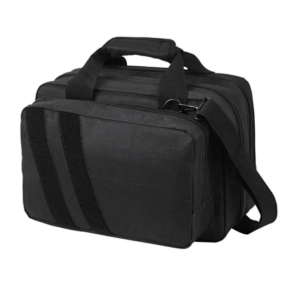 VEVOR Range Bag for 2 Pistols, Tactical Gun Bag with 2 Built-in Removable Pistol Bags & 6 Detachable Magazines, Gun Range Bag for Outdoor Hunting Shooting, Lockable Carrying Handgun Bag Case, Black